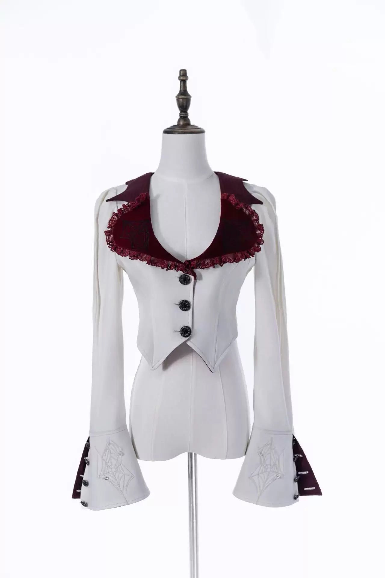 Monster Strawberry Hunt - Gothic Lolita Strawberry Printed Velvet Dress Set (L M S XL XS / Pre-order) 45737:859879