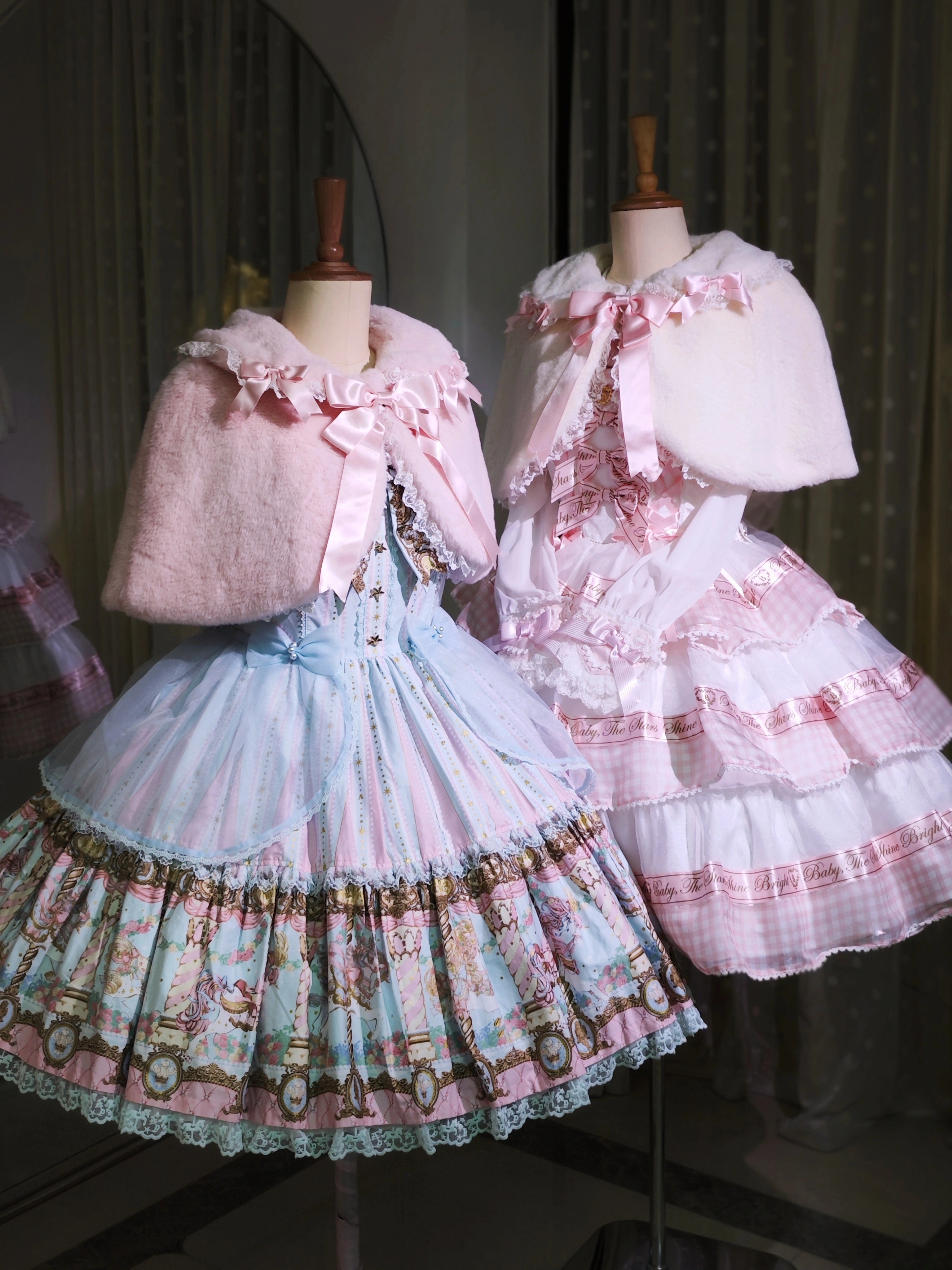 The Seventh Doll - Old School Lolita Cape Bunny Plush Short Coat