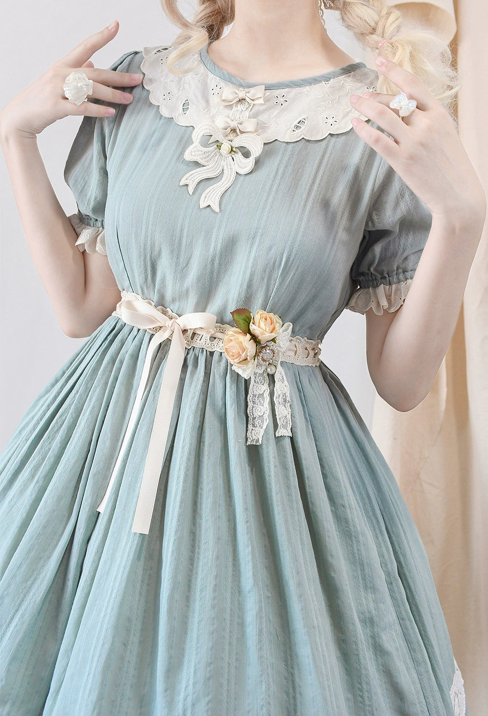 Miss Point~Customized Elegant Lolita OP Dress Cute Daily Girl Short Lolita Dress