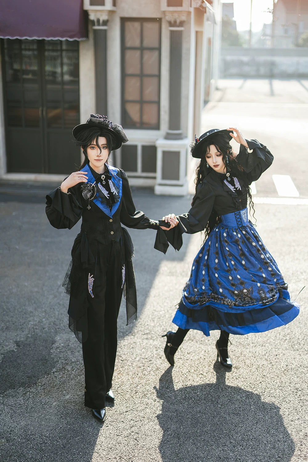 Moonnight Return - Gothic Lolita Long Vest, Embroidered Collar 44582:813842