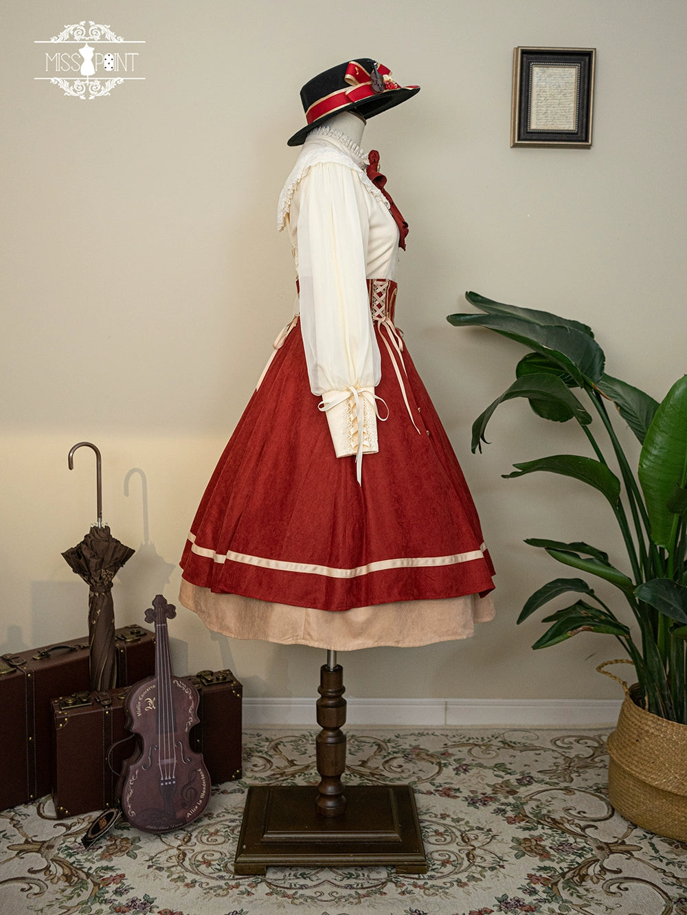 Miss Point~Golden Movement~Elegant Lolita Fishbone Skirt Customized 32242:381246