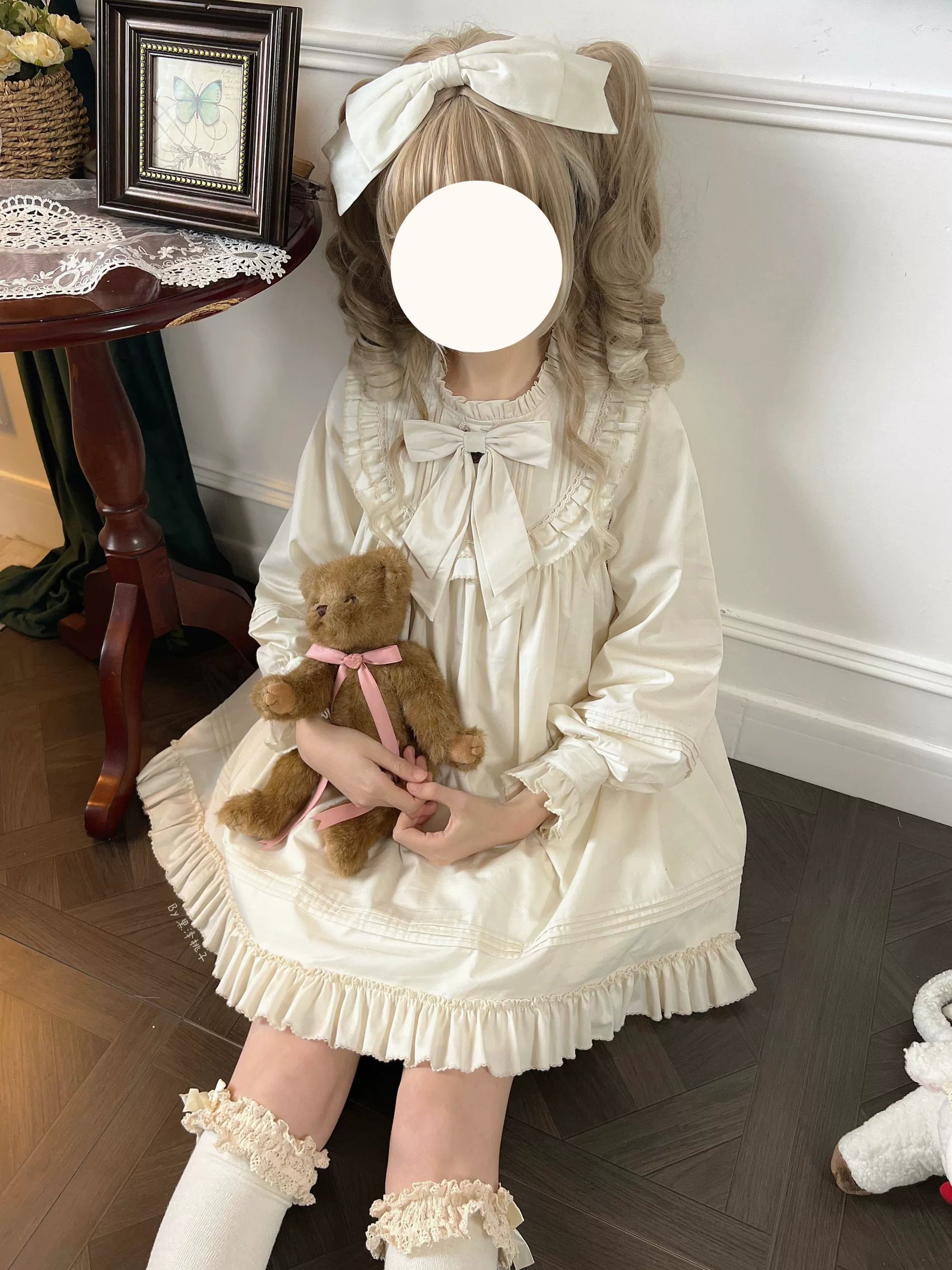 Uncle's Workshop - Lullaby - Cotton Lolita OP Dress Kawaii Lolita Bloomers 34608:463496