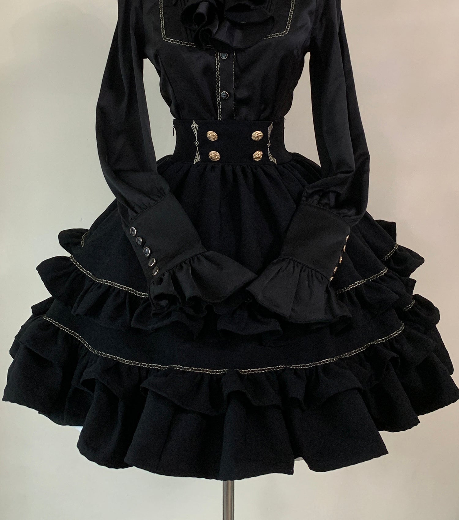 (BFM)SilentMars~Law of the Fallen Moon~Retro Lolita Vest Coat Suit Knight Style Skirt (2XL L M S XL) 33474:421260