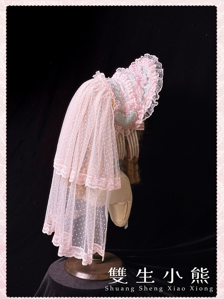 Shuang Sheng Xiao Xiong - Heart of Love - Lace Sweet Lolita Accessory Set 44308:803699