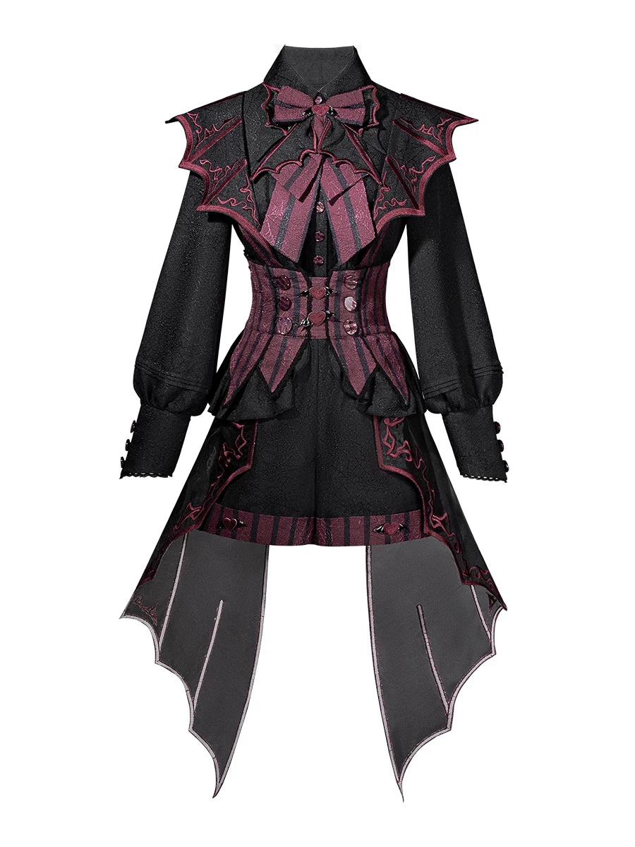 Devil's Convention - Ouji Lolita Prince Outfit Set, Bat Trailing (2XL L M S XL) 45744:860943