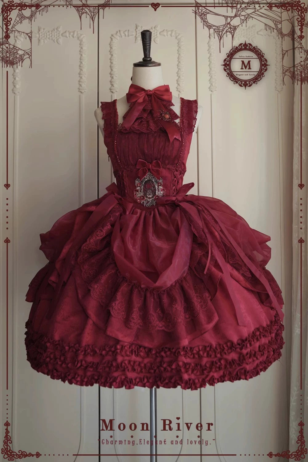 Moon River - Moonlit Spider - Gothic Lolita SK & JSK Dress Outfit Set