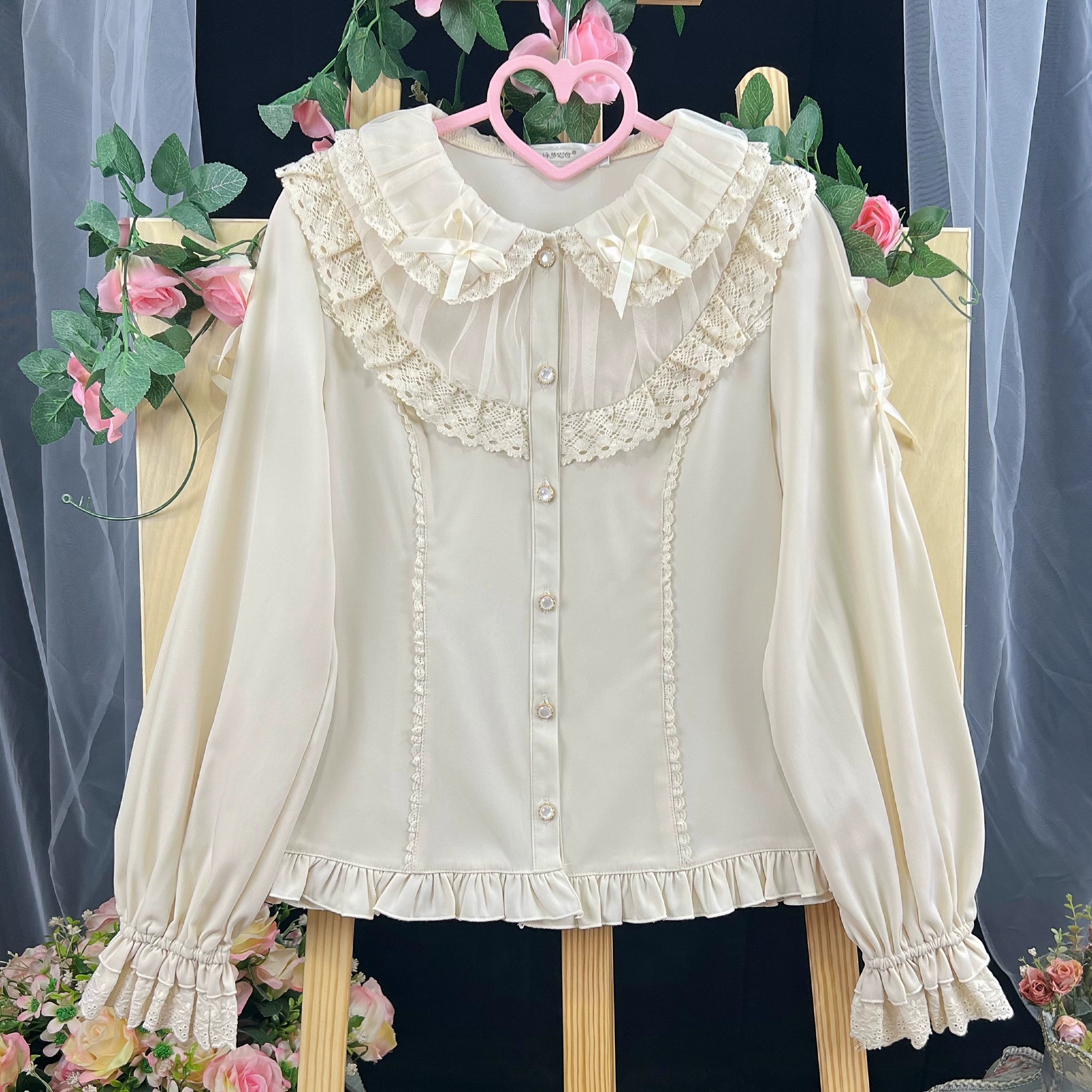 Sweet Lolita Blouse Peter Pan Collar Shirt 40828:753154