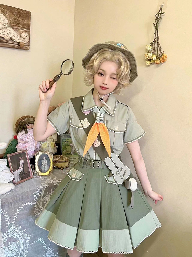 Piggy Bun - Bunny Trip - Retro Cute Green Accessories