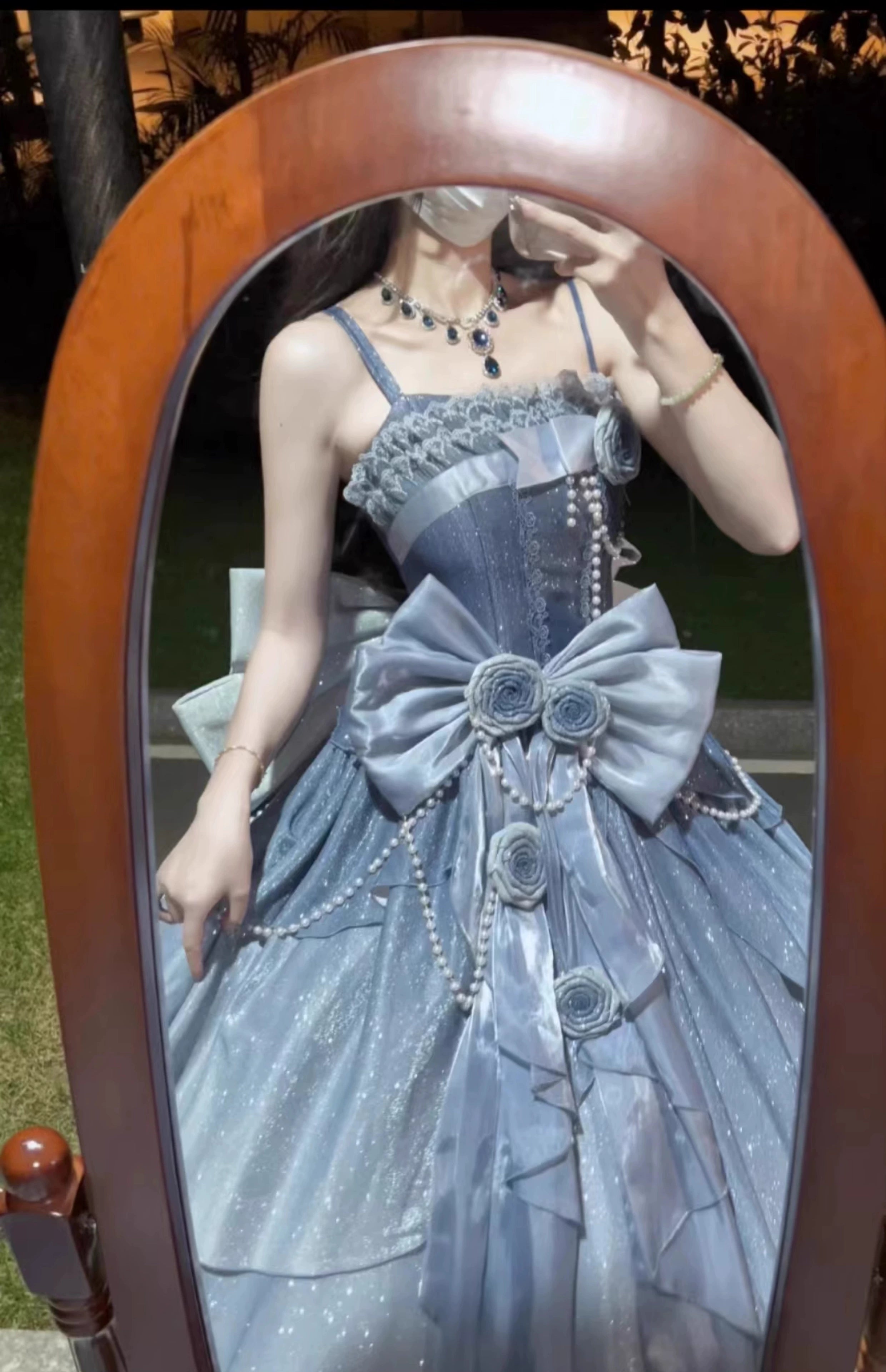 Nectarine White Tea - Captivating Starry - Wedding Lolita Dress Elegant Bridal JSK 37764:566904