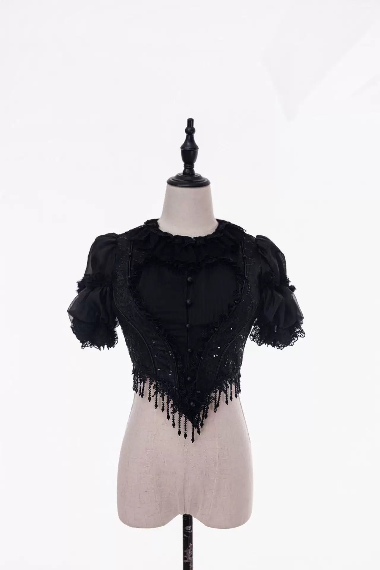Monster Strawberry Hunt - Gothic Lolita Strawberry Printed Velvet Dress Set (L M S XL XS / Pre-order) 45737:859859