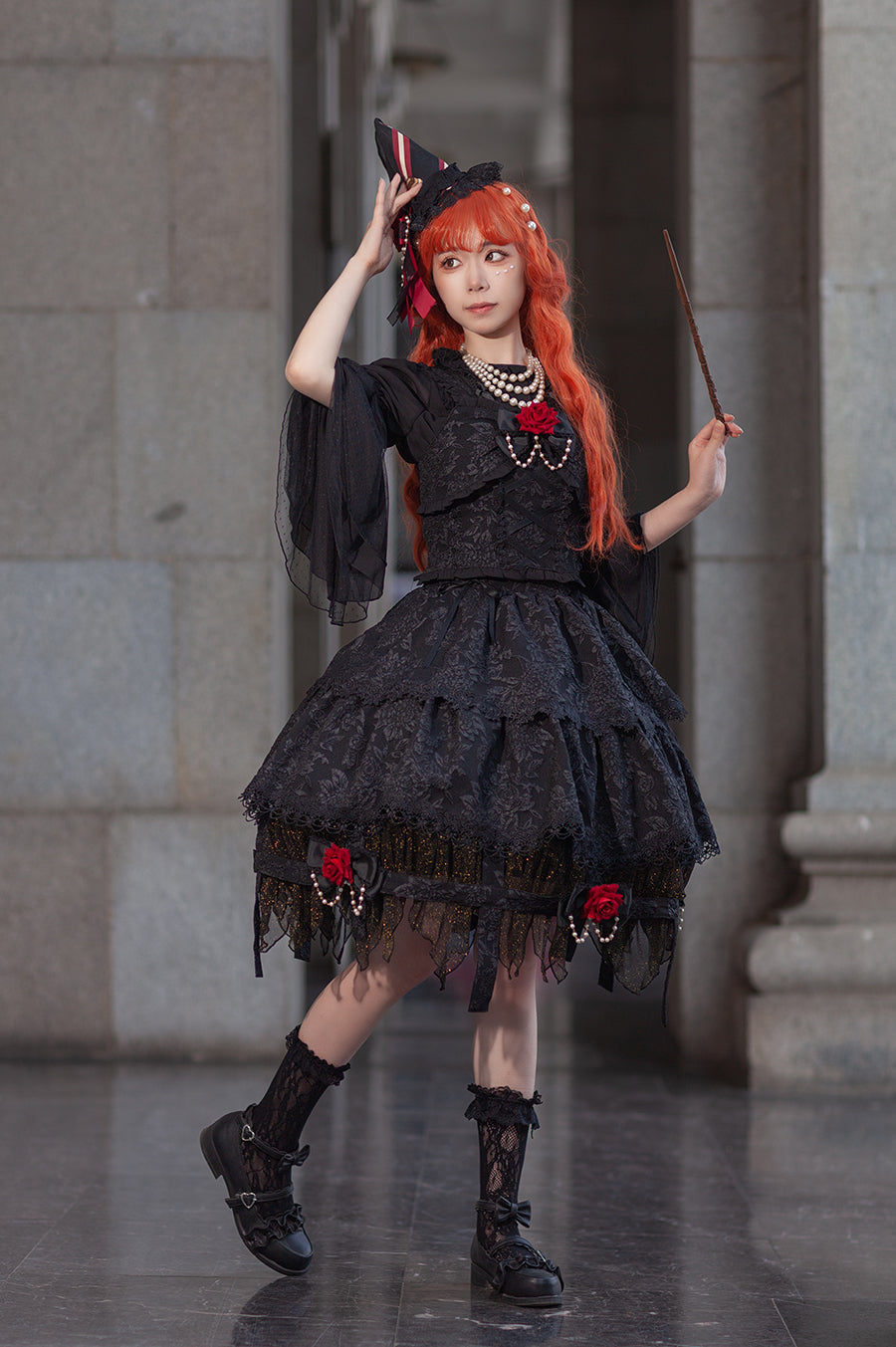 Infanta~Witch's Apprentice~Gothic Lolita Split Type Black Suit 15718:206566