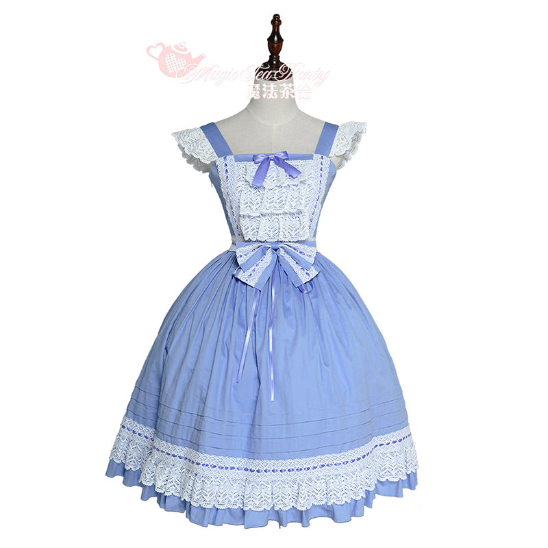 Magic Tea Party - Cute Lolita Jumper Dress Multicolors JSK L Indigo blue JSK