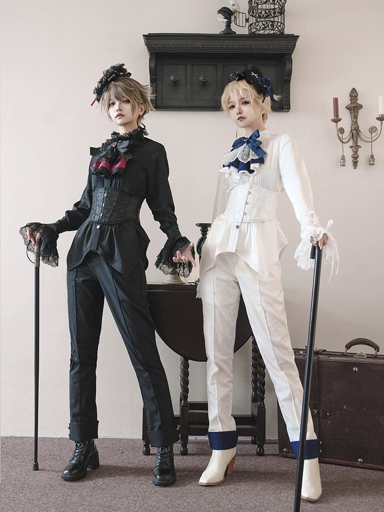 CastleToo - Coffin of Pilgrimage - Ouji Lolita Shirt Pants Suit Medieval European Prince Suit