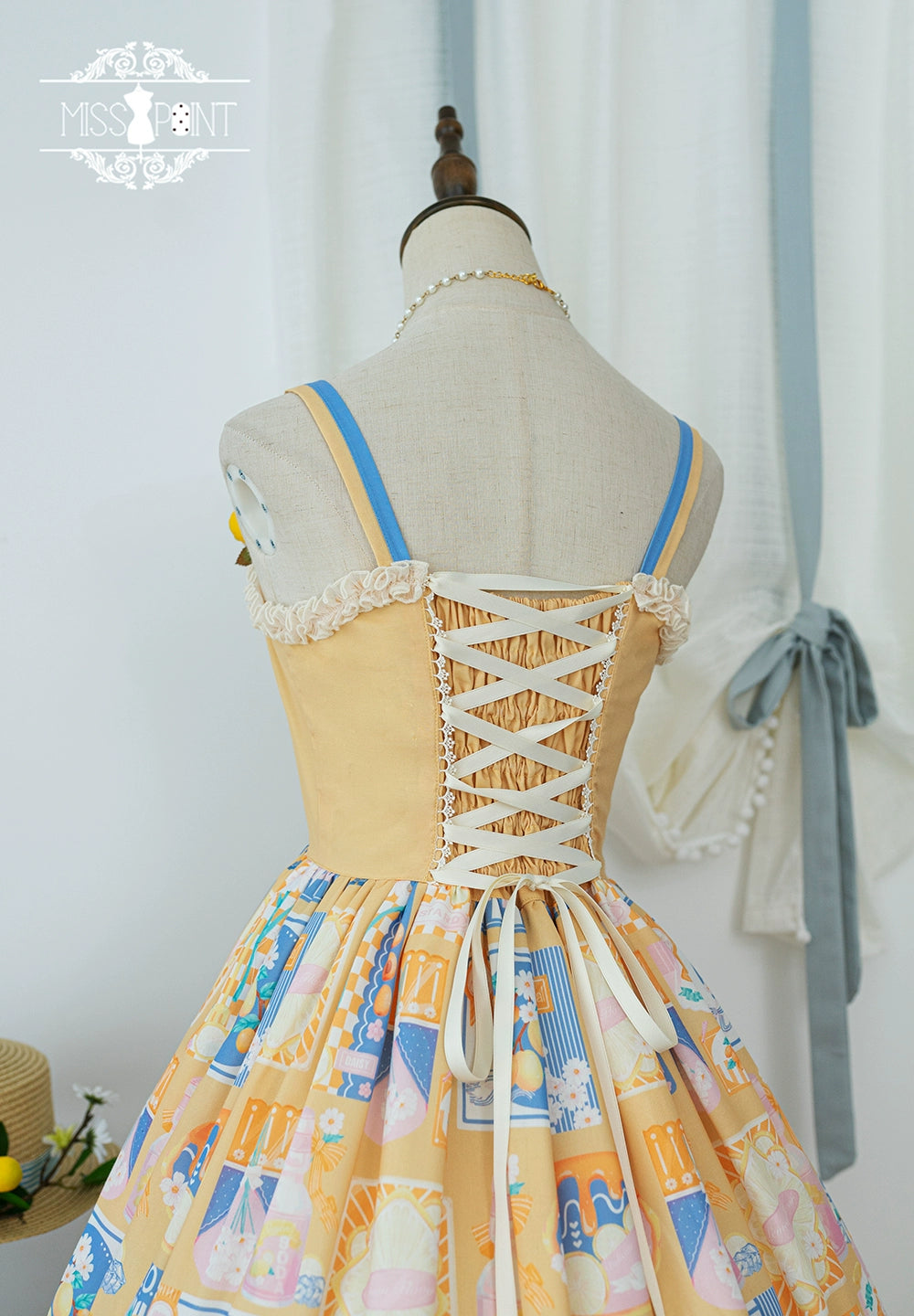 Miss Point~Daisy Lemon~Daily Lolita Lemon Print JSK Customized 21502:310674
