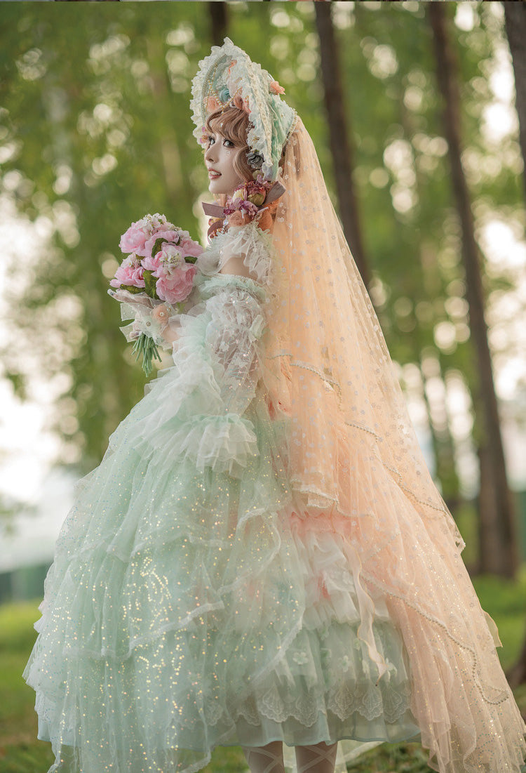 Cat Fairy - The Floating Fireflies and Dreams - Gorgeous Wedding Lolita Tea Party Dress