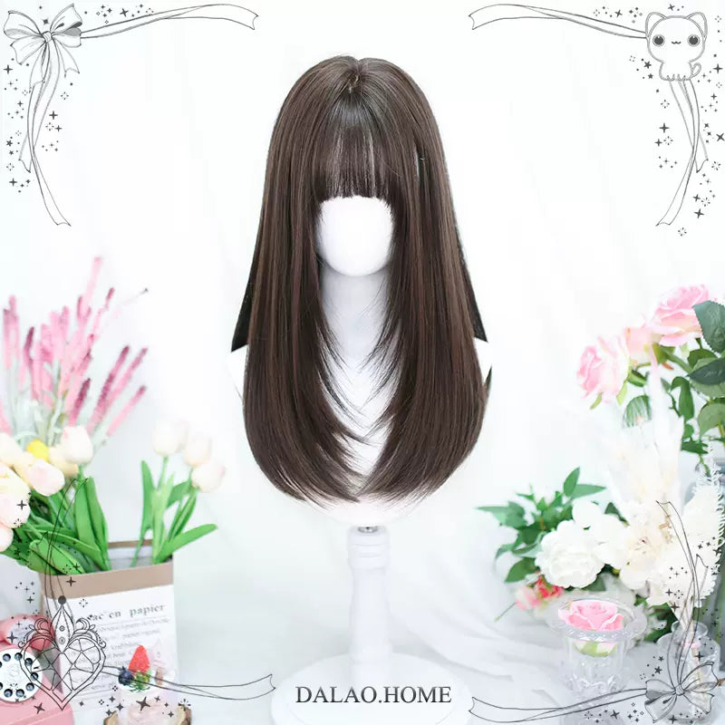 Dalao - Daily Lolita Wig Long Curly Various Styles Ins KOL Wig 2497 Cold Brown