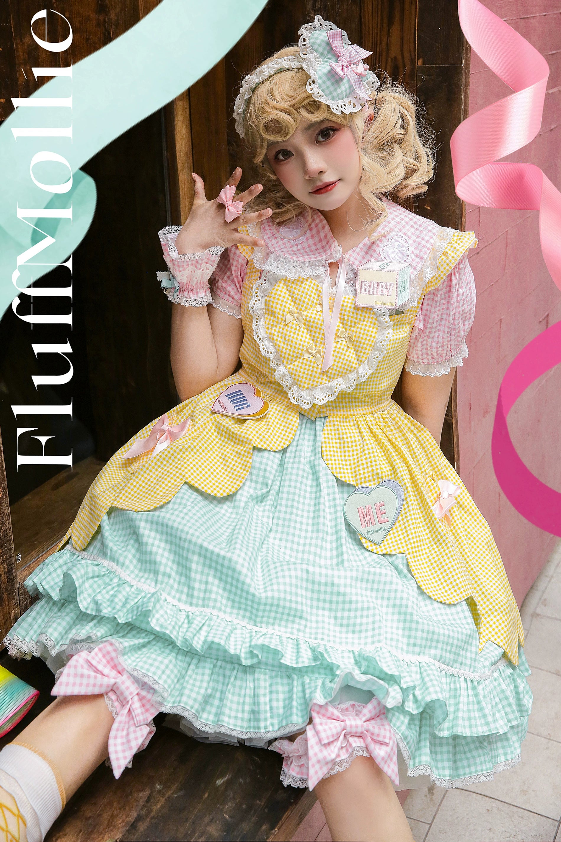 (BFM)Fluff Mollie~Bean Breakfast~Sweet Lolita Overskirt Daily Daily Petaled Skirt 33148:407504