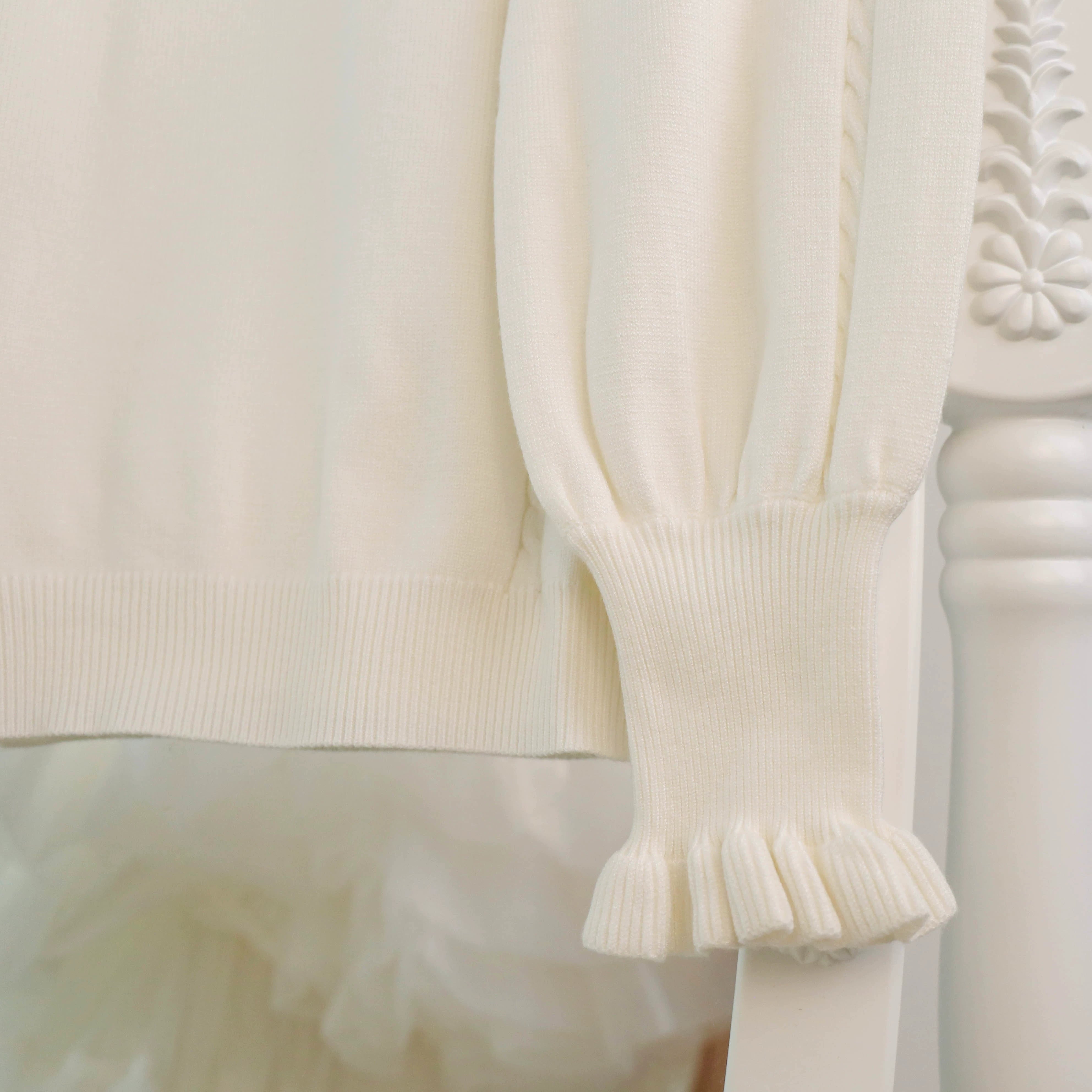 MIST~Japanese Style Lolita Sweater Puff Sleeves Knit Undershirt 31540:369414