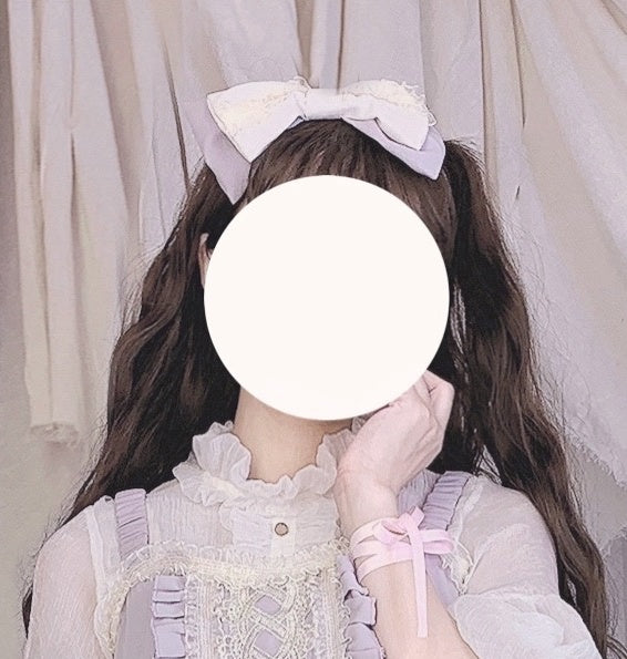 Eye Of White Crow - Sweet and Cool Lolita Headband KC taro purple kc