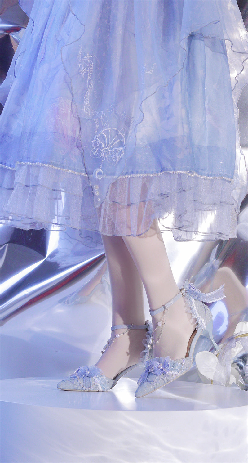 Ximeng Lolita~Deep Sea Hospital~Plus Size Wedding Lolita Bridal Shoes Customized Heels 42696:749719