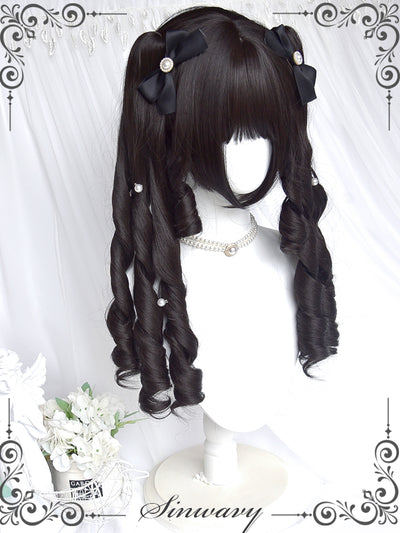 (Buyforme)Sinwavy~Retro Elegant Roman Curl Double Ponytail Wig   