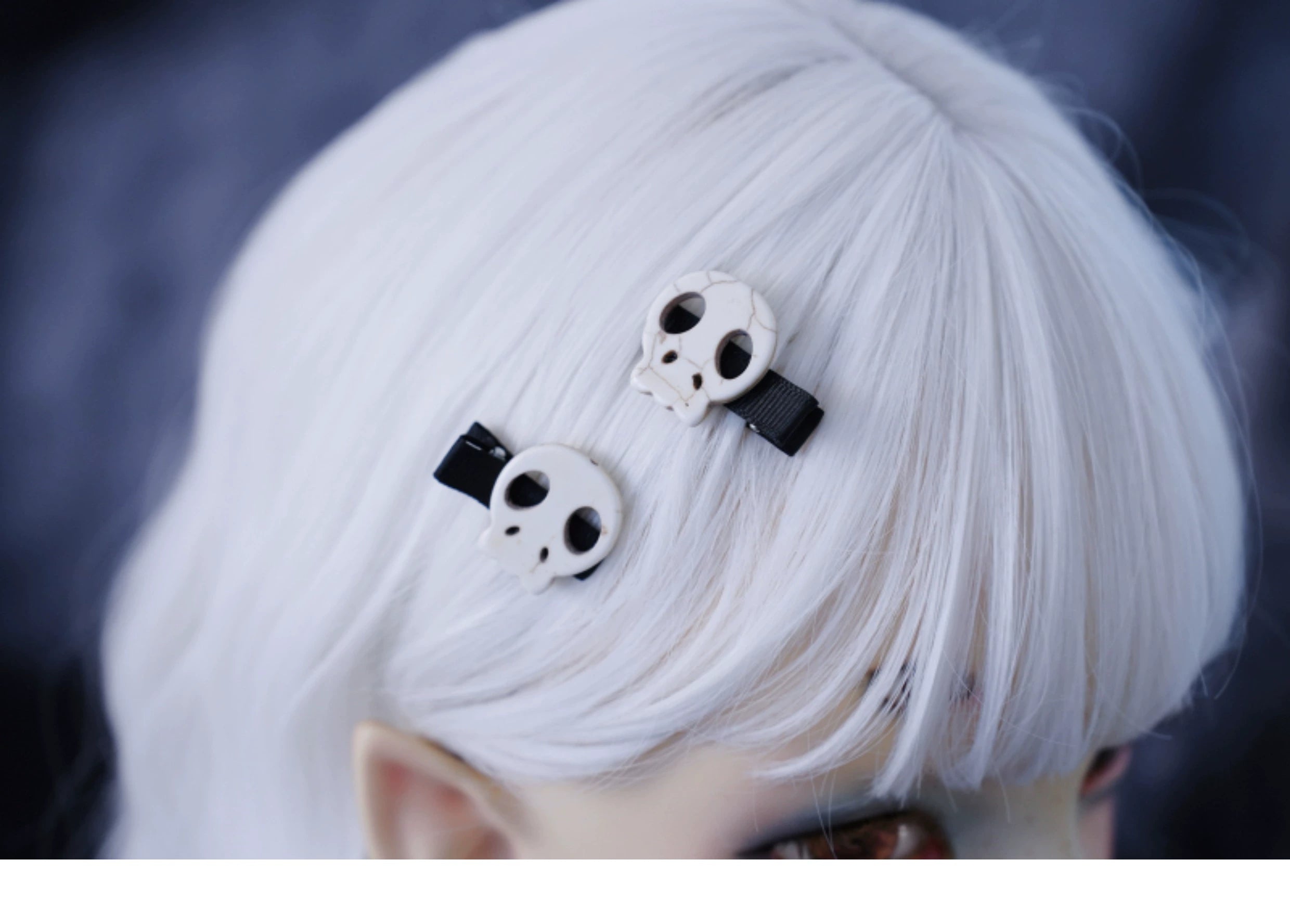 Strange Sugar~Gothic Hair Accessories Set Skulls Sharks Lolita Clips Headbands 36666:533308