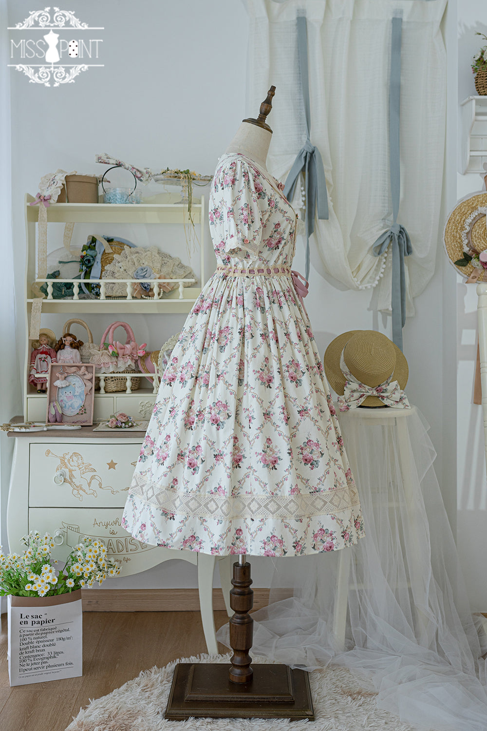 (Buyforme)Miss Point~Happy Summer Elegant Lolita Floral OP Dress 17704:244876