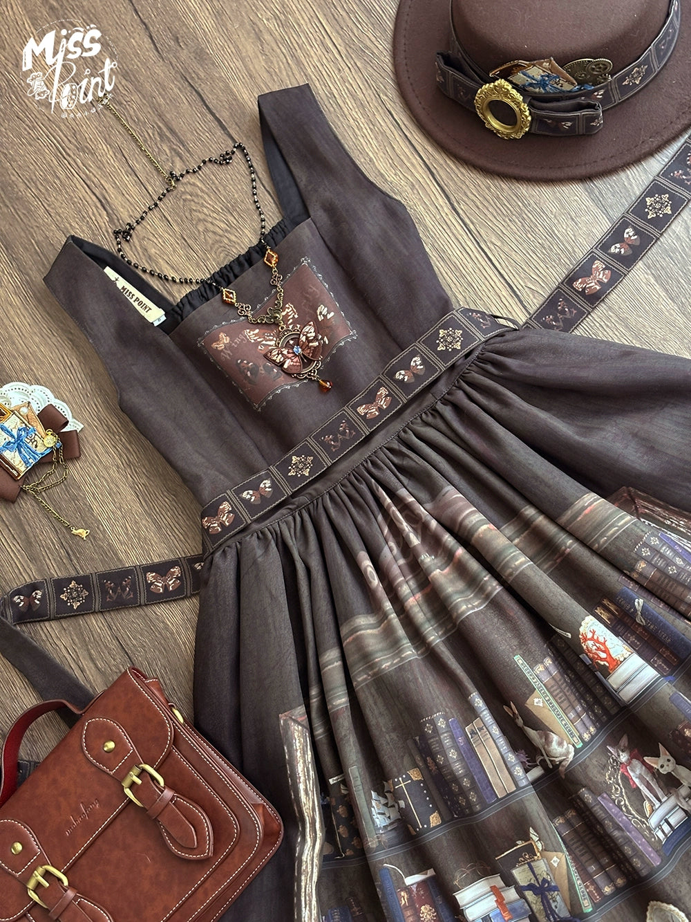 Miss Point - German Bookshelf - Classic Lolita Printed JSK Dress 44029:792920