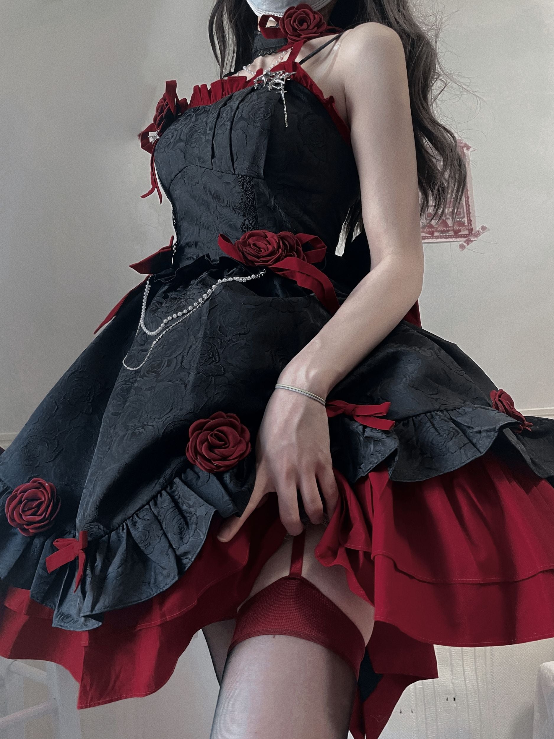 (Buyforme)Platycodon House~Romantic Contract Lolita Twin Rose Gothic JSK 19388:270840
