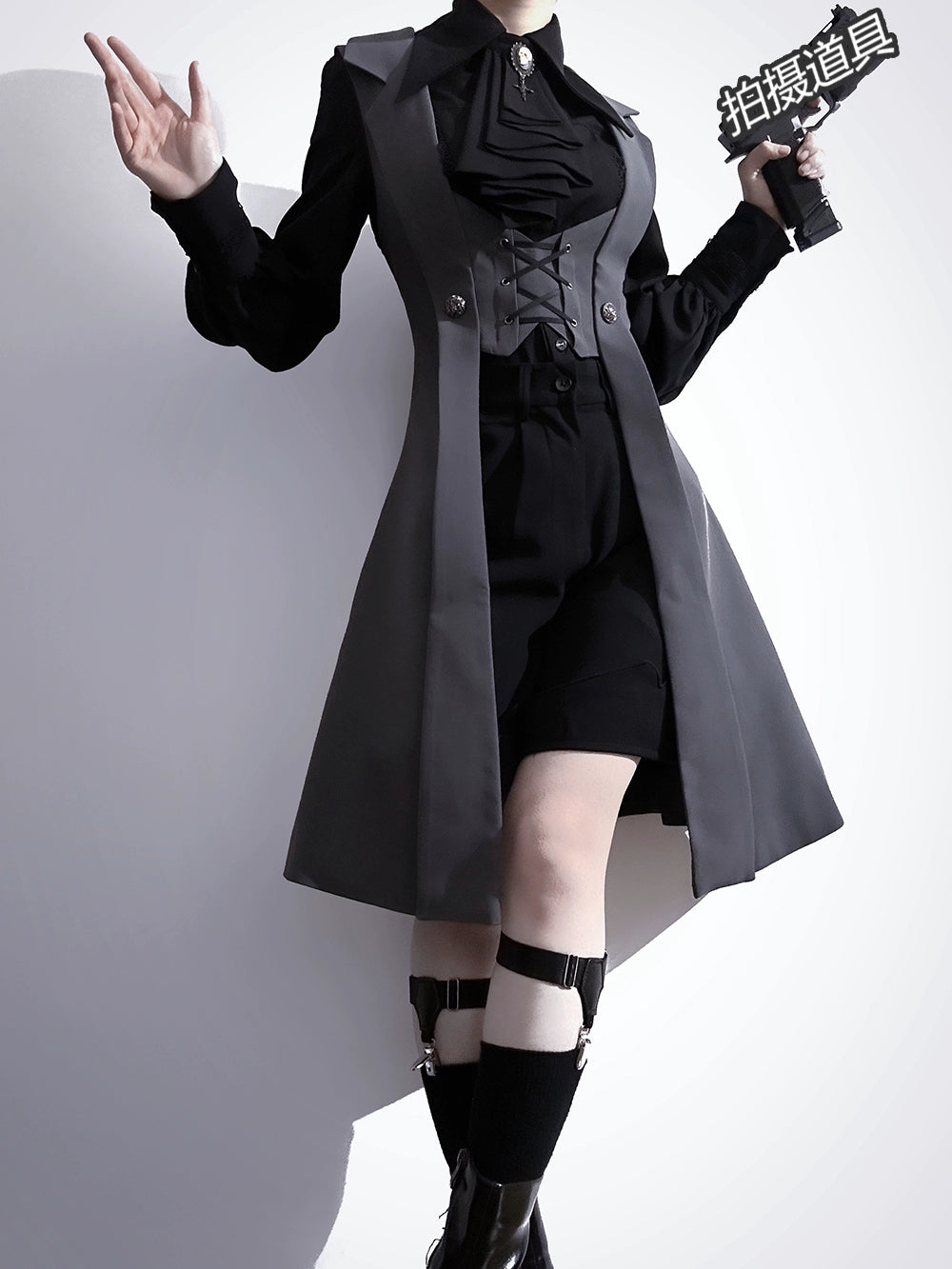 Princess Chronicles~The Night Prelude~Retro Lolita Vest Gothic Lolita Black Waistcoat   