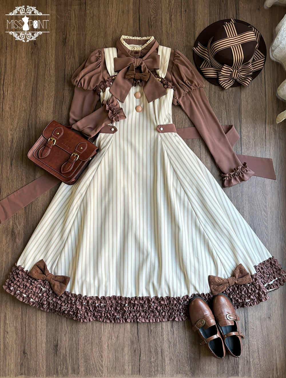 Miss Point - Classic Lolita JSK Customized Stripe Lolita Dress (2XL L M S XL XS) 40842:680864