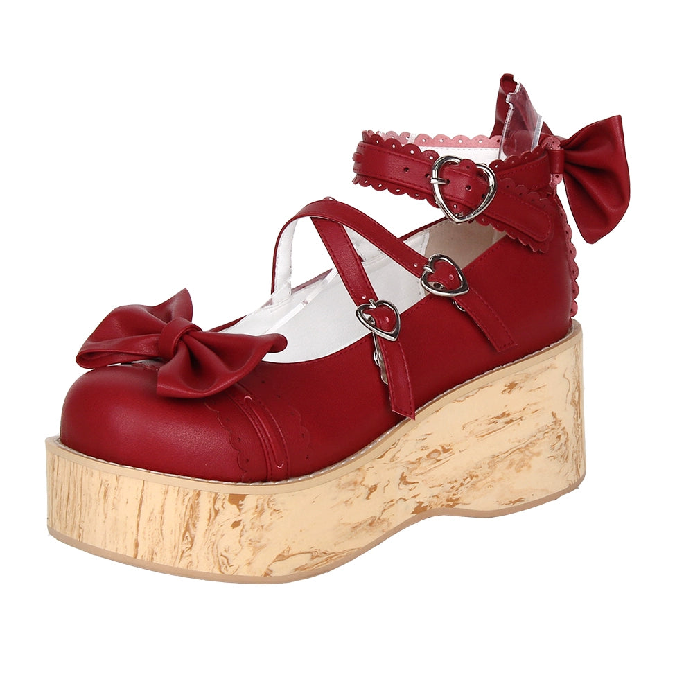 Angelic Imprint - Princess Lolita Platform Shoes, Wood Grain Sole 42465:741023