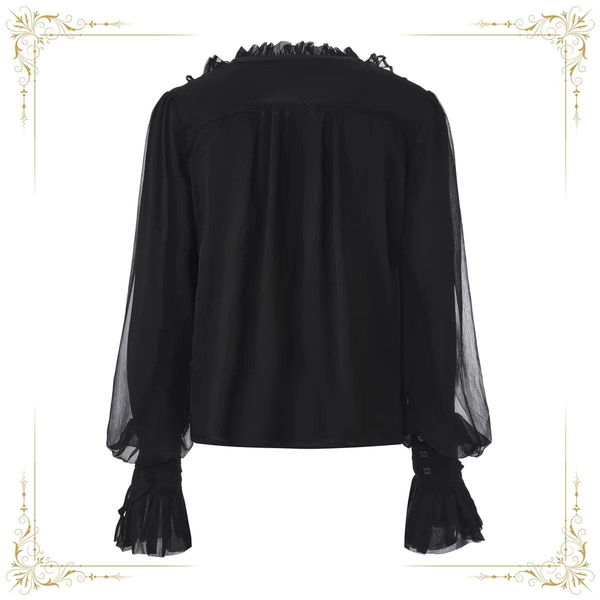 Eternal Treasure Voyage - Ouji Lolita Chiffon Blouse with Ruffles