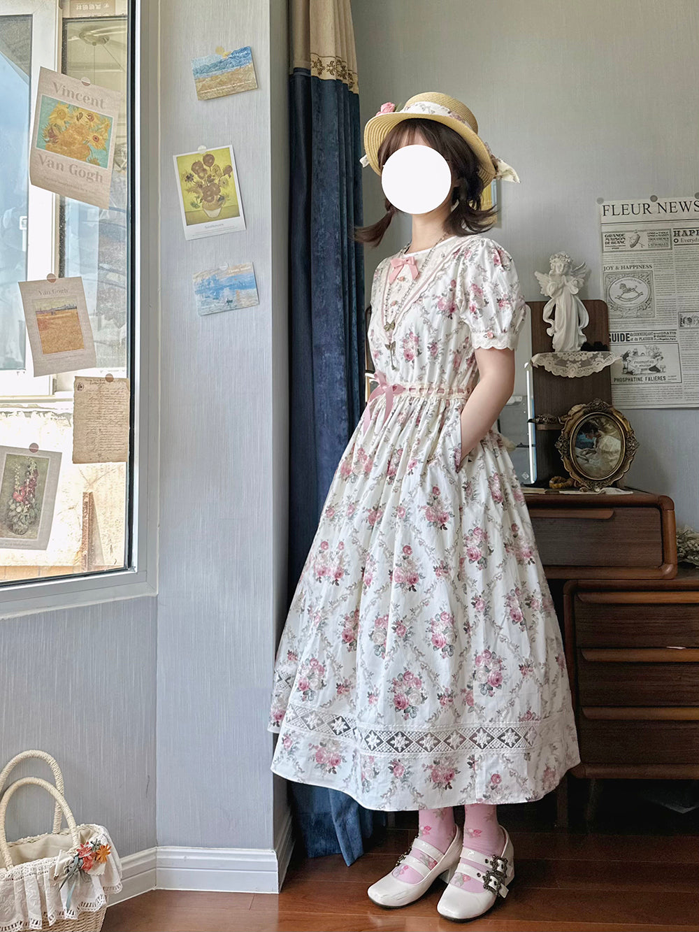 (Buyforme)Miss Point~Happy Summer Elegant Lolita Floral OP Dress 17704:244692