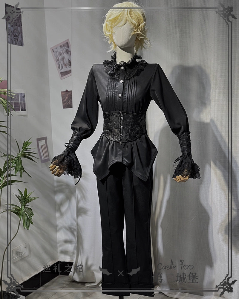 CastleToo - Coffin of Pilgrimage - Ouji Lolita Shirt Pants Suit Medieval European Prince Suit (L M S XL) 35586:496686