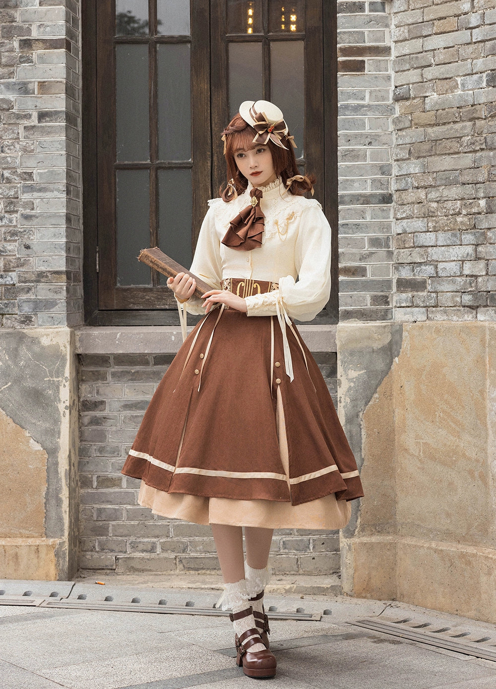 Miss Point~Golden Movement~Elegant Lolita Fishbone Skirt Customized 32242:381308