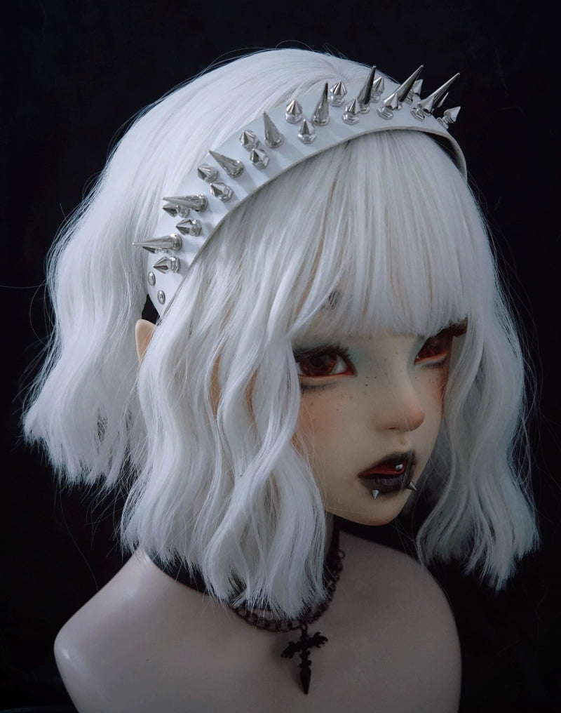 Strange Sugar~Gothic Lolita KC Faux Leather Punk Lolita Hair Accessories 36648:533388