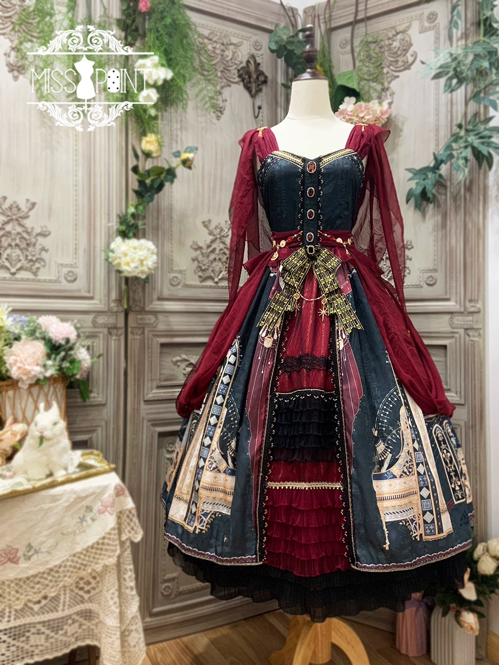 Miss Point~Dusk Best~Egyptian Lolita Dress Set Gorgeous JSK 38348:585938