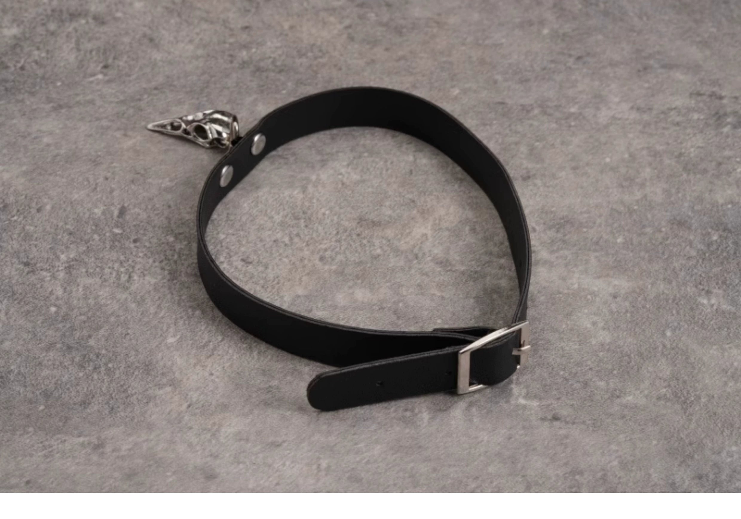 Strange Sugar~Gothic Lolita Choker Faux Leather Heart Pendant Necklace 36642:530684