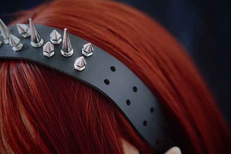 Strange Sugar~Gothic Lolita KC Faux Leather Punk Lolita Hair Accessories 36648:533392