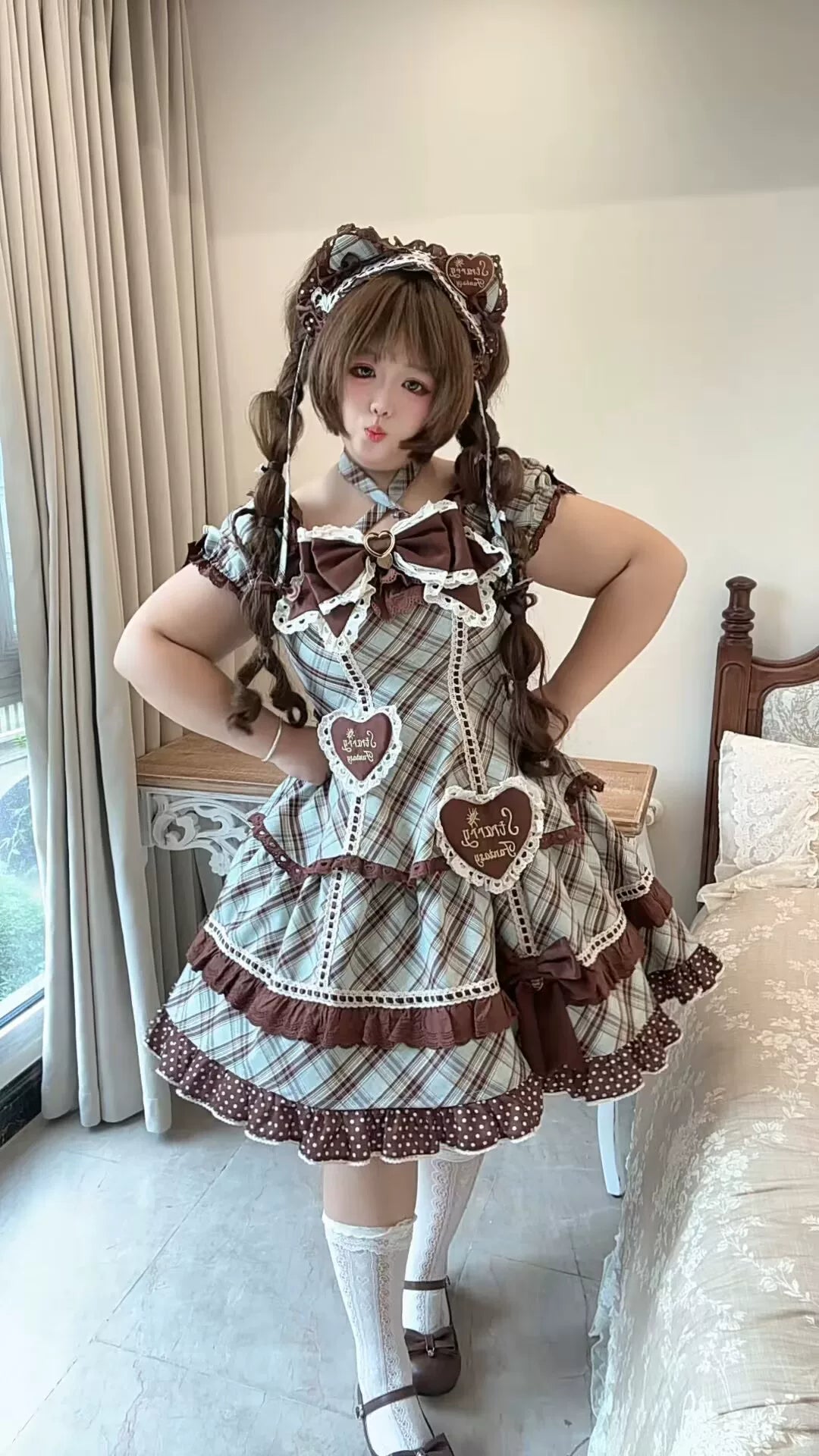 Shibuya Sweetheart - Plus Size Old School Lolita Plaid JSK & OP Dress