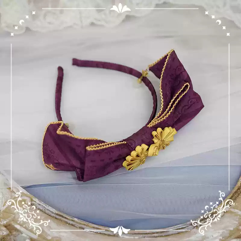 NyaNya - Bright Moon On The Sea - Lolita Headdress and Accessories printing KC- purple