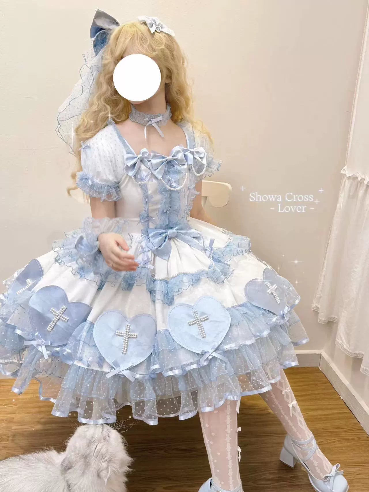 Showa Cross Lovers - Old School Lolita Heart Shaped OP Dress Accessories 39228:617000
