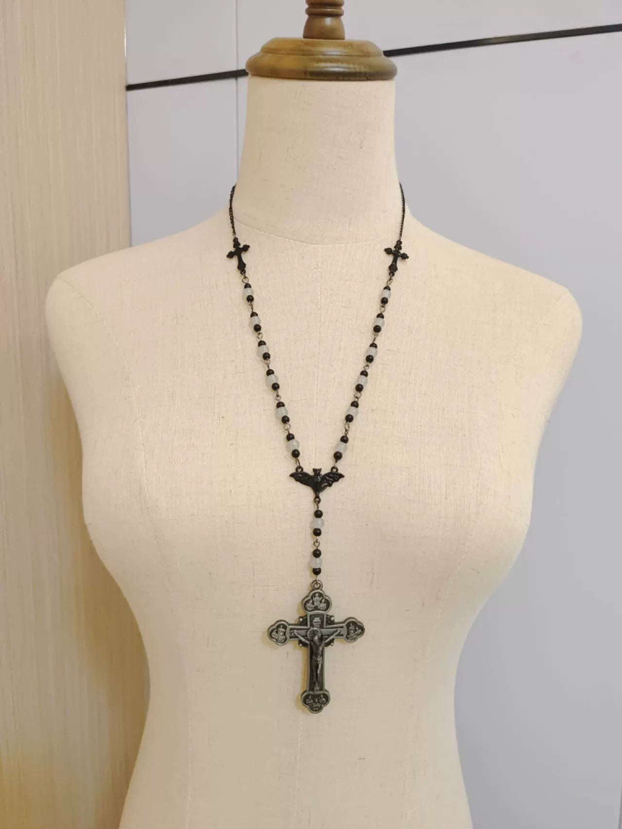 LetterfromGod - Night Watchman - Gothic Lolita OP Dress, Open-Front Hem (L M S XL XS) 43998:791603