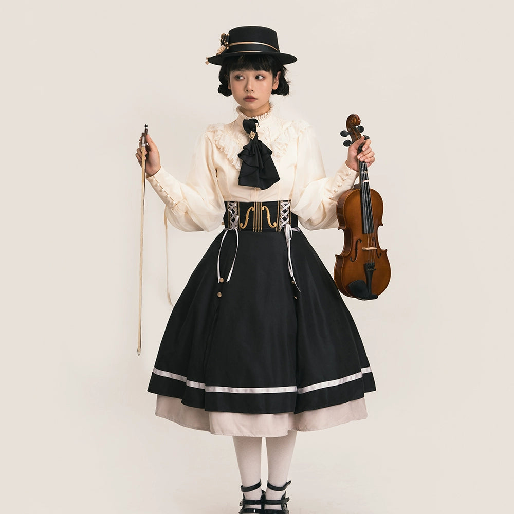 Miss Point - Elegant Lolita Top Hat - Golden Movement Lolita Hat