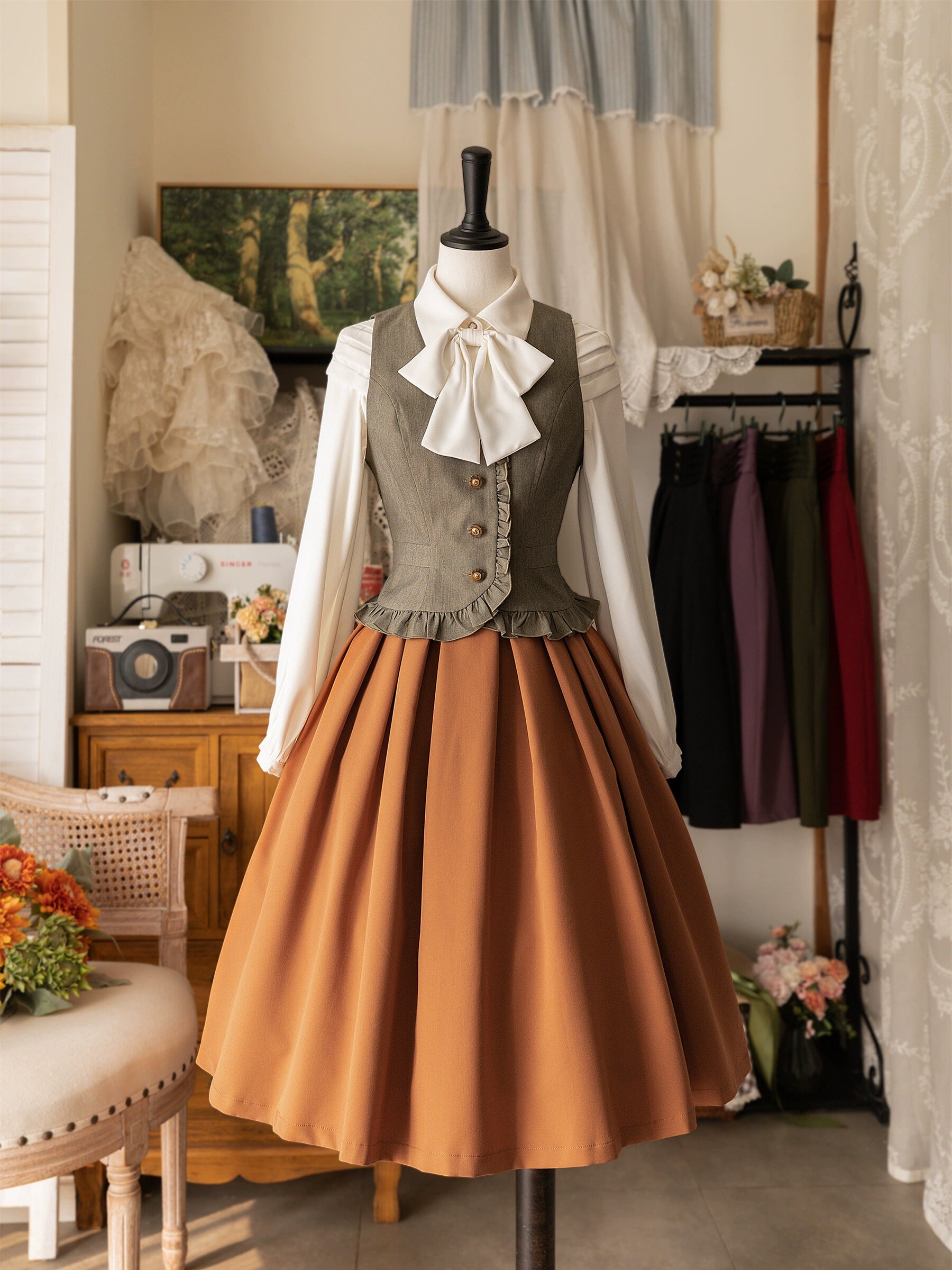 Forest Wardrobe - Forest Basket - Elegant Lolita Vest Autumn/Winter Versatile Waistcoat