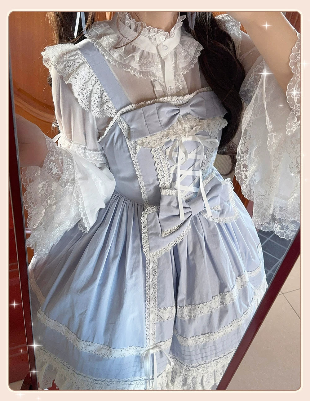 Pure Diary - Sweet Lolita Cotton JSK Dress, Tiered Back Skirt 44760:821160