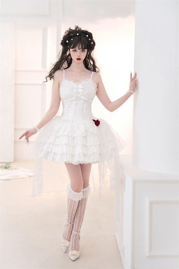 Letters from Unknown Star - Little Rose - Summer Casual Lolita Fashion Dress Sexy JSK
