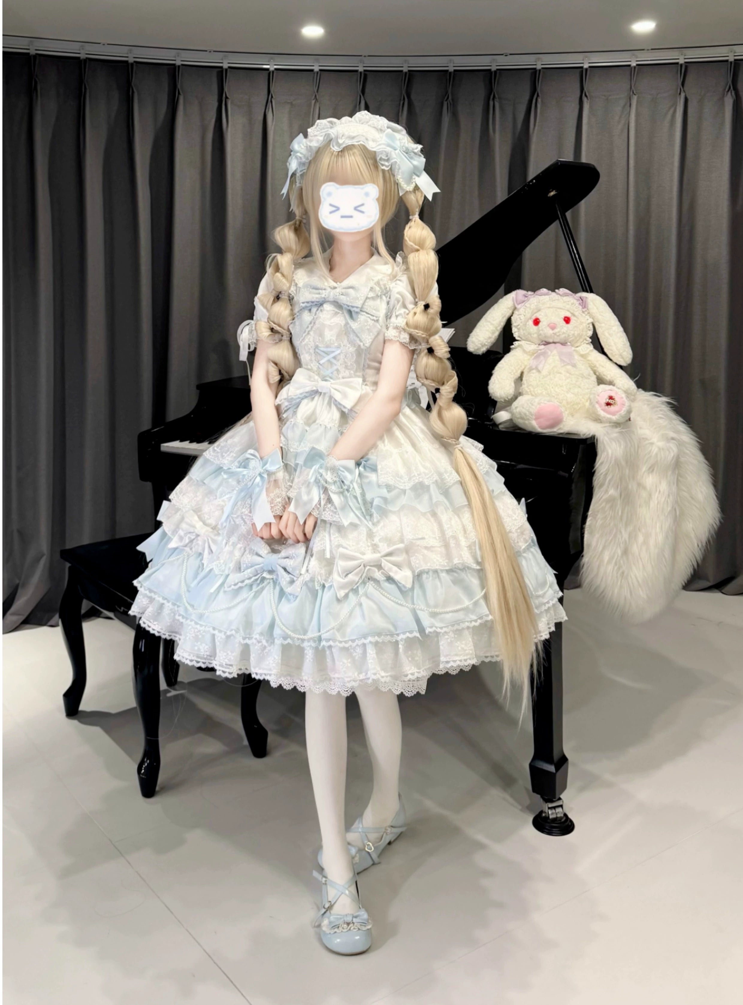Cocoa Sweetheart - Love Descends - Wedding Lolita Jumper Dress, White Blouse 39050:611960