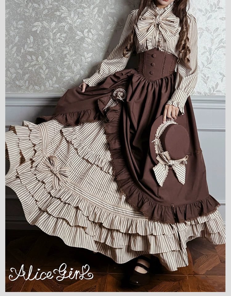 Alice Girl - Duke of Victoria - Classic Lolita SK & Overskirt Set 44092:794965